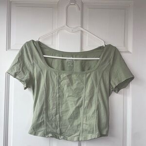 Hollister Sage Green Crop Top